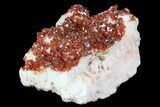 Ruby Red Vanadinite Crystals on Pink Barite - Morocco #82370-2